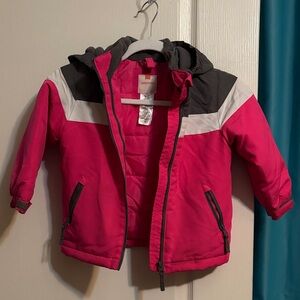 Wonder Nation Pink and Black Puffer Jacket